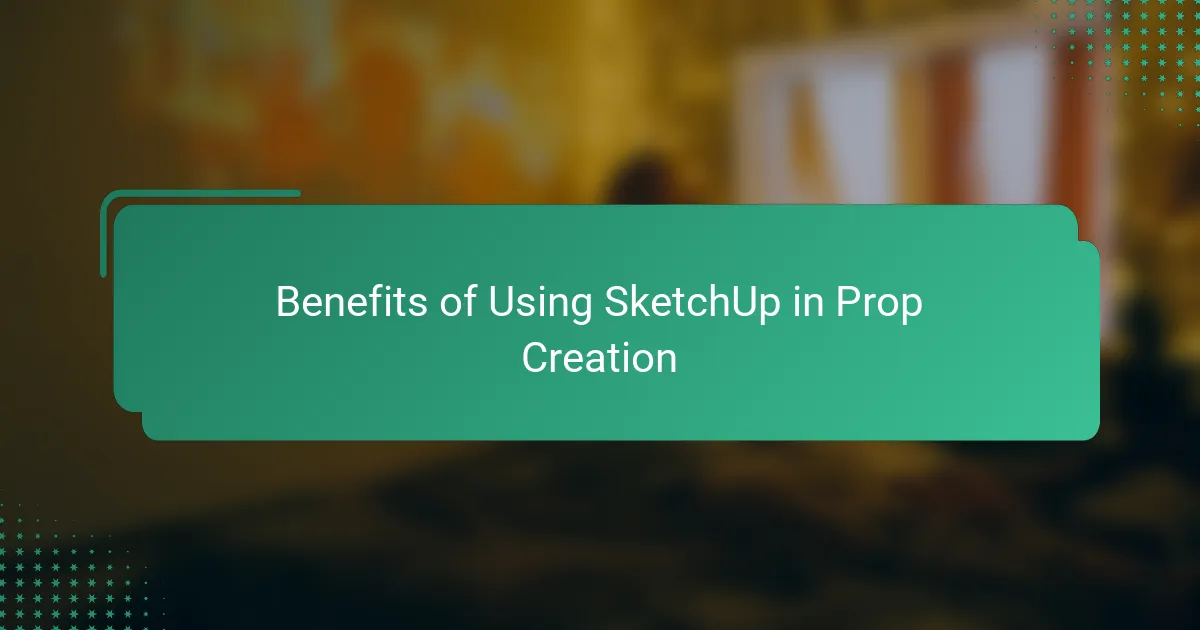 Benefits of Using SketchUp in Prop Creation