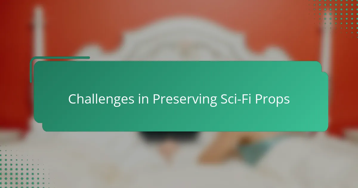 Challenges in Preserving Sci-Fi Props