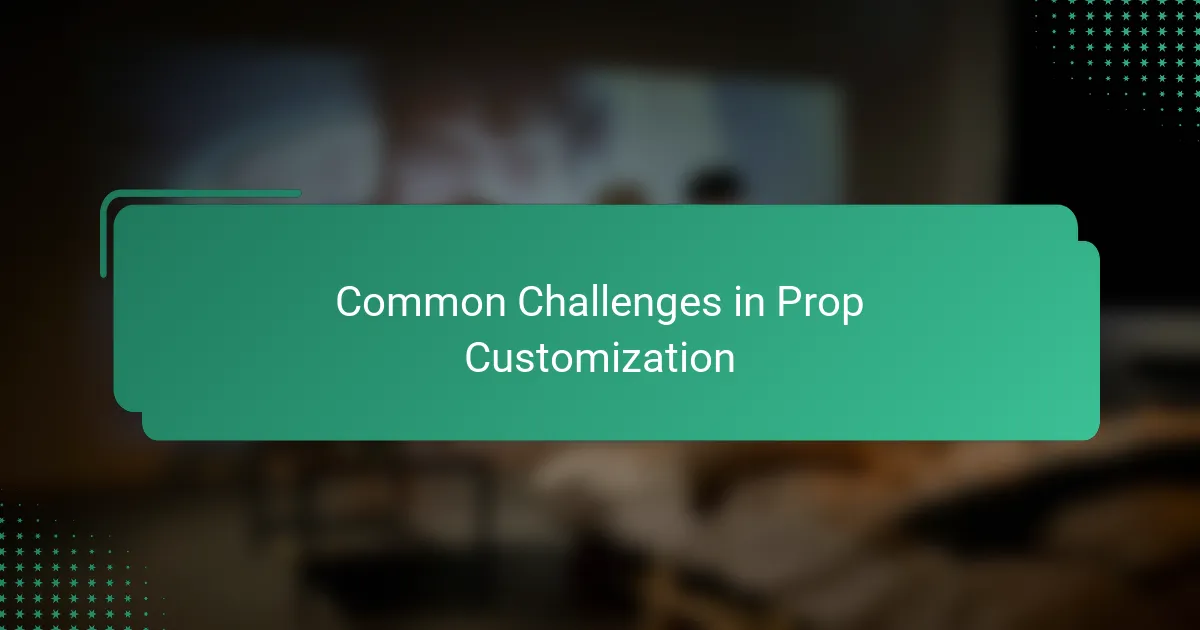 Common Challenges in Prop Customization