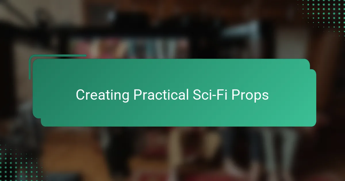 Creating Practical Sci-Fi Props