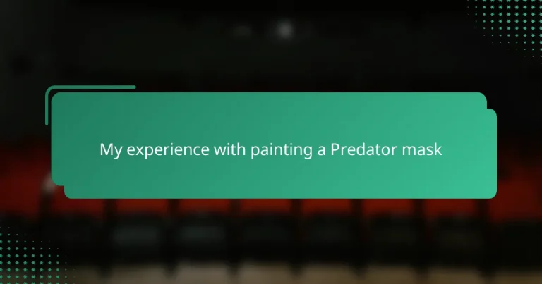 My experience with painting a Predator mask