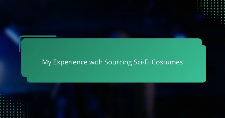 My Experience with Sourcing Sci-Fi Costumes