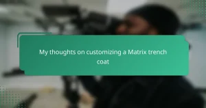 My thoughts on customizing a Matrix trench coat