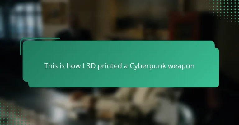 This is how I 3D printed a Cyberpunk weapon