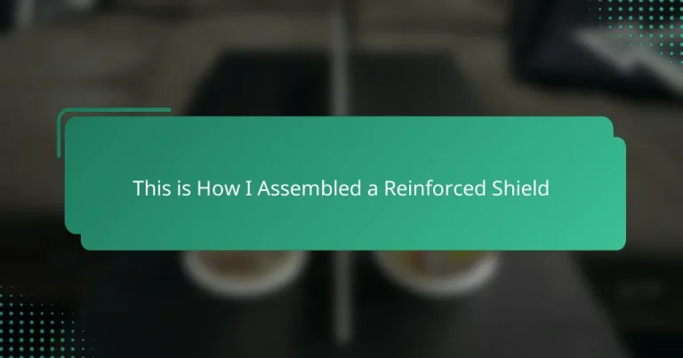 This is How I Assembled a Reinforced Shield