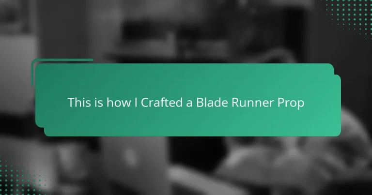 This is how I Crafted a Blade Runner Prop