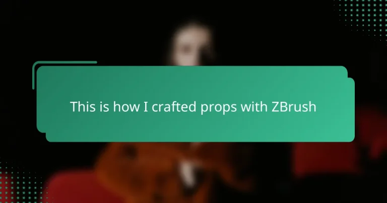 This is how I crafted props with ZBrush