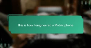 This is how I engineered a Matrix phone