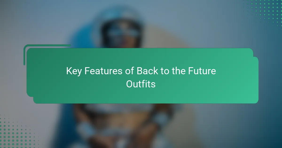 Key Features of Back to the Future Outfits