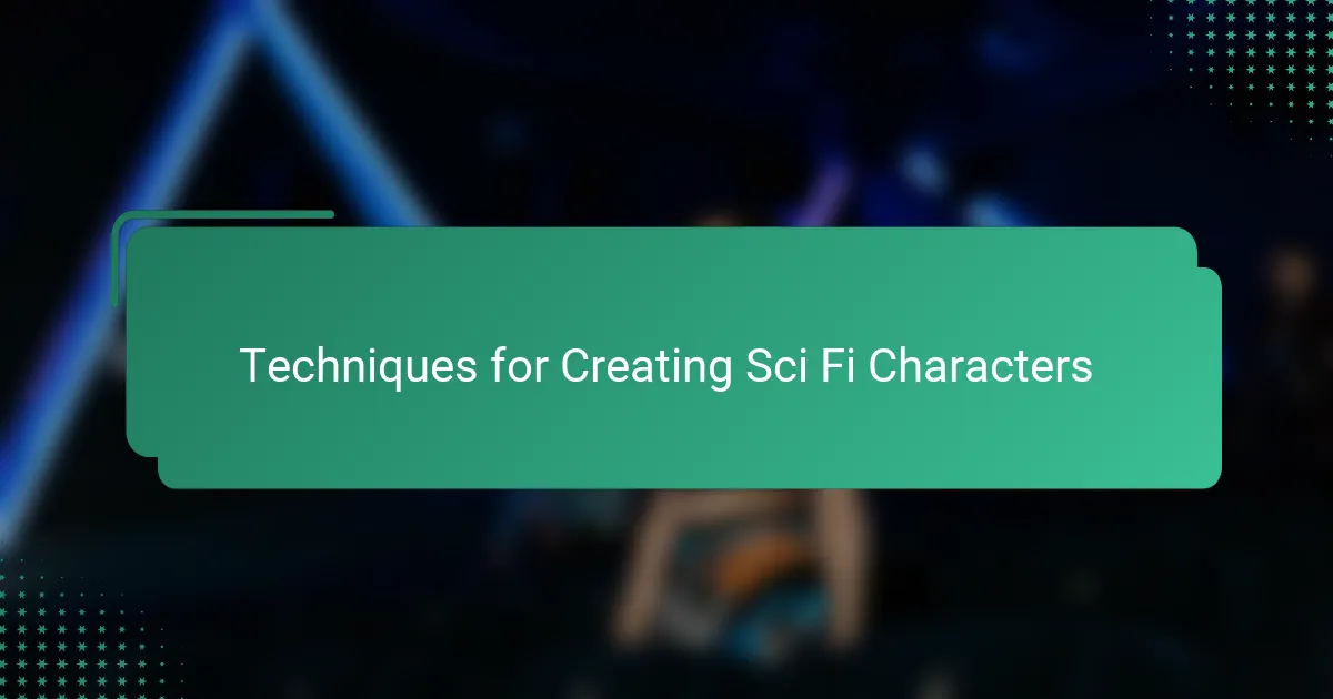 Techniques for Creating Sci Fi Characters